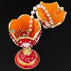 Egg Shape Jewelry Storage Box Inlaid Gem Organizer Exquisite Enameled Alloy Storage Jar Earrings Ring Unique Gift for Family