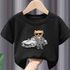 Hot Sale Teddy Bear Print  Childrens Clothing Tshirt Clothing Summer Casual Funny  Boys Baby Girls Tshirt Clothes Kids