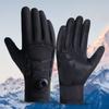 Winter Black  Ski Gloves For Men Lengthened Thickened Windproof Gloves Touch Screen Snowboarding Cycling Fishing Outdoor Gloves