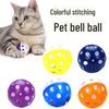 Colorful 3.8cm Plastic Toy Ball with Bell for Cats, Dogs, and Parrots