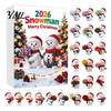 Snowman Hanging Ornaments Advent Calendar, 24Pcs Acrylic 2D Ornament Set Christmas Tree Decorations with Bouquet Flowers, Decor, Holiday Gift for Kids