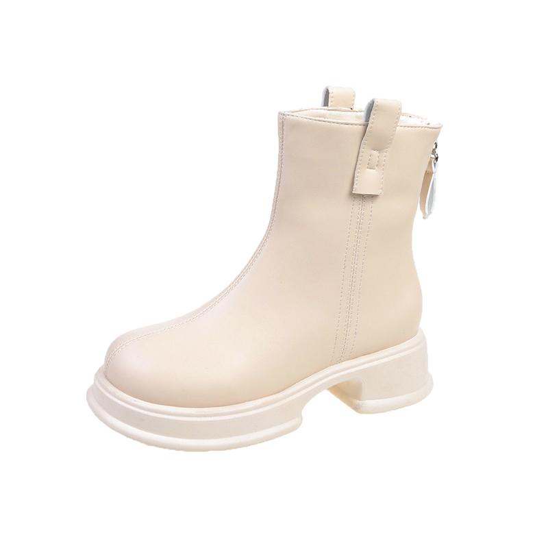 Fashion Mid Heels Women Platform Ankle Boots Designer Brand Elegant 2025 Winter Shoes Fad Chelsea Snow Short Boots Dress Pumps Zapatos