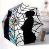 1pc Wednesday Automatic Open/close Folding Umbrella, Compact Portable Travel Umbrella,Cool Umbrella, Durable Construction Yy250813069