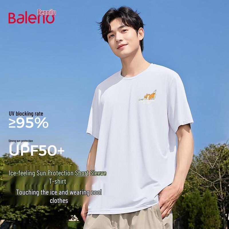 

Baleno Men s Summer Sun-Protective Ice-Feel Breathable Short-Sleeve T-Shirt L