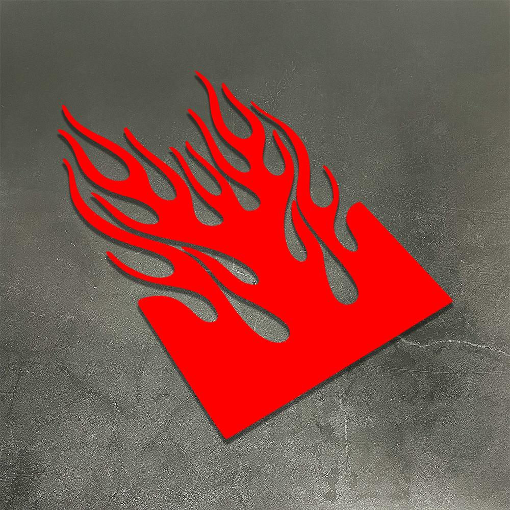 Flammen-Motorrad-Kotflügel-Aufkleber, Wasserdichter Vinyl-Sticker, Universelle Schmutzfänger-Dekoration für Honda Yamaha Suzuki Ducati KTM