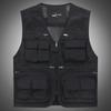 Men's Lightweight Cotton Multi-Pocket Mesh Vest - Sleeveless, Plus Size, Ideal for Summer, Fishing, and Outdoor Activities.