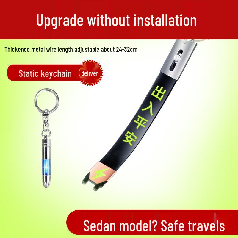 Car Anti-Static Grounding Strap with Exhaust Pendant and Cylinder Mop Rope