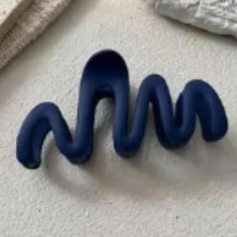 

Женская мода Акриловый зажим для волос Большая волна Заколки Зажимы для волос Барретты Аксессуары для волос Заколка для волос Хвост Головной убор синий