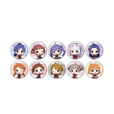 THE IDOLMSTER MILLION LIVE 04 Idol Costume Ver. [Mini Character Illustration] Hologram Can Badge [57mm] Complete Set (Box of 10)