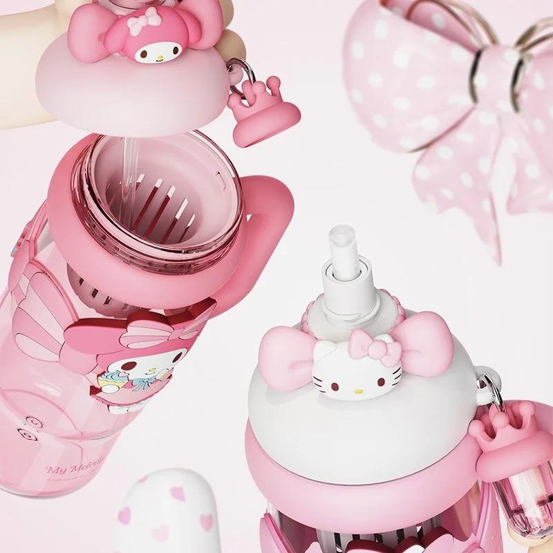 X&W 1200ml Large Capacity Drinking Cup with Straw Tea Separator Cartoon Pattern Cup Sleeve Juice Cup Seal Leakproof Space Cup