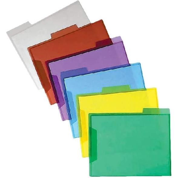 Staples 576460 Translucent Poly File Folders Clear 6/Pack