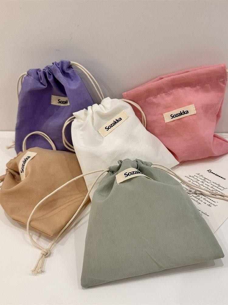 Trendy Small Oxford Drawstring Storage Bag Ideal For Daily Use With Charming Colors And Soft Fabric