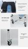 Multi-functional Aluminum Alloy Elderly Shower & Toilet Wheelchair with Armrests & Wheels