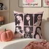 Pop Girl Group KKATSEYE Cushion Cover Pillowcase Short Plush Invisible zipper Room Sofa Cushion Cover