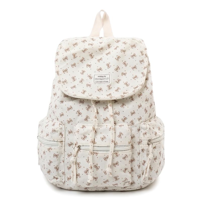Cord-Schleifen-Rucksack Damen Leichter Zugband-Pendlerrucksack