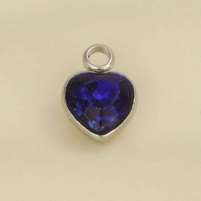 Elegant Girl Pendant Rhinestone Love Stainless Steel Pendants For Jewelry Making Supplies Heart Charm Pendant Handmade Bracelets