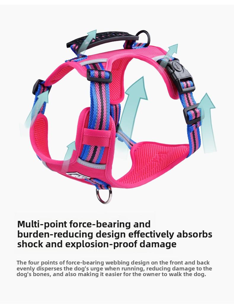 Upgraded Duplex Chest Back Medium and Large Dog Can Lift Chest Strap French Bucket Corgi Comfortable Dog Leash