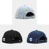 Denim Cap For Men Women Summer Adjustable Breathable Billless Hat With Letter Embroidery
