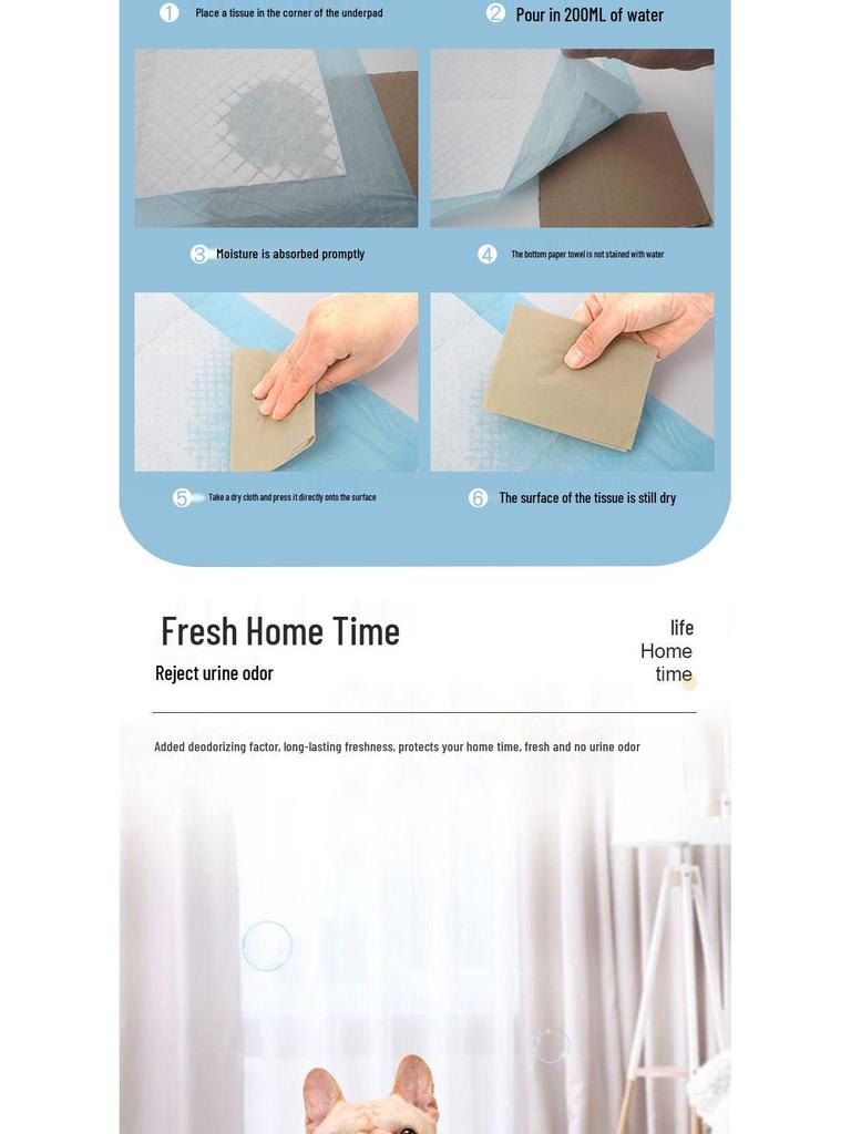 Non-Slip Adhesive Dog Pee Pads - Leak-Proof Disposable Pet Urine Isolation Pads