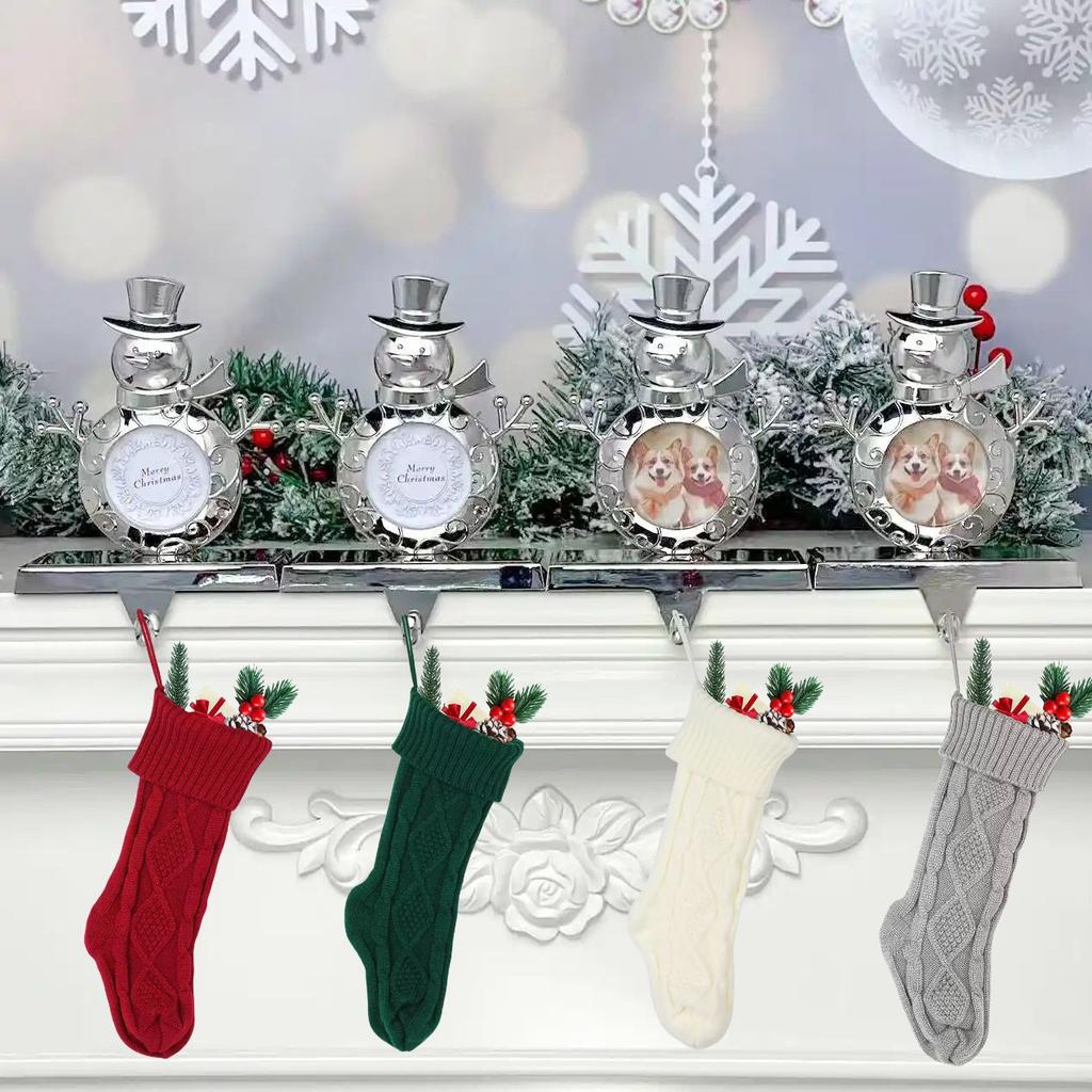 Christmas Stockings Christmas Decoration Home Wall Decoration Candy Bag Socks Rhombus Gift Knitted Socks Pendant Holders
