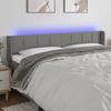 VidaXL LED Headboard Bedroom Furniture Double Bed Accessory Head of Bed Frame Interior Dark Grey 3123243