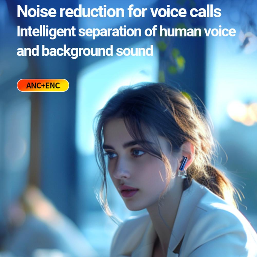 

CELEBRAT W53 TWS In-Ear Bluetooth-compatible Earphone ANC+ENC Noise Reduction Stereo Music Headset Black