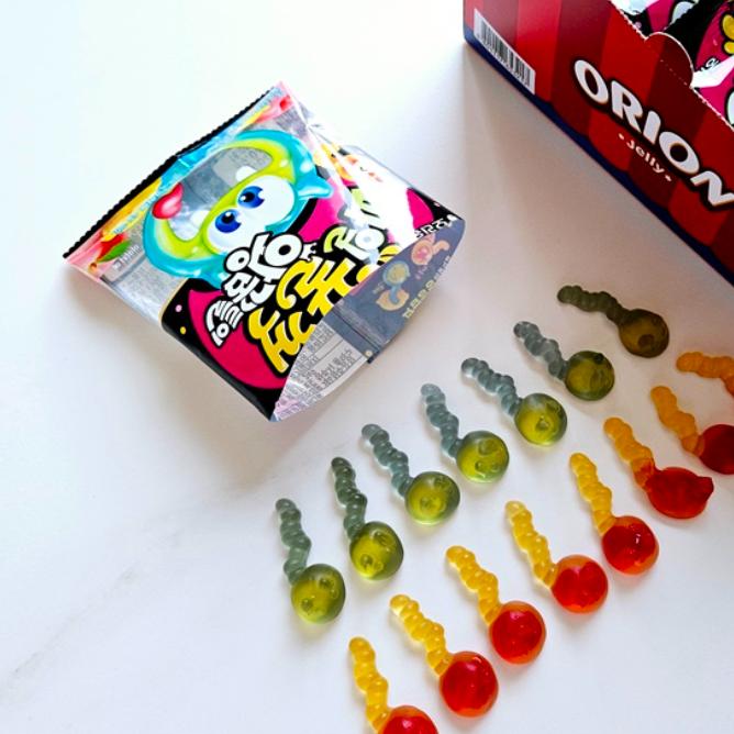 Orion King Gummy Worms – Korean Giant Fruit Jelly 75g