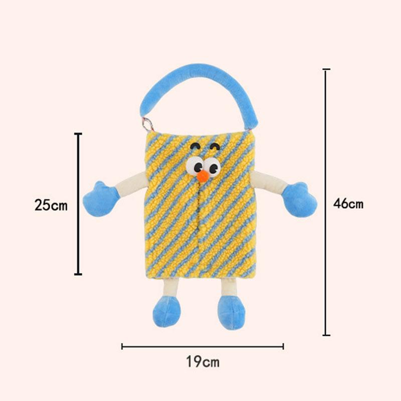 Cute Tissue Boxes Car Tissue Holder Auto Backseat Hanging Accessories Organizer Car Interior Decoration Plush Home Storage Bag