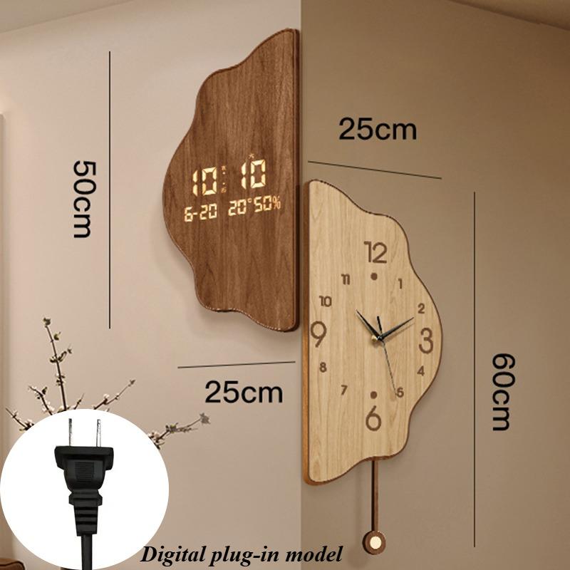 Modern Wall Clock Large Living Room Digital Clock Led Mechanic Electronic Clocks Luxury Silent Wall Clocks Home Decoration 25x50cm-25x60cm