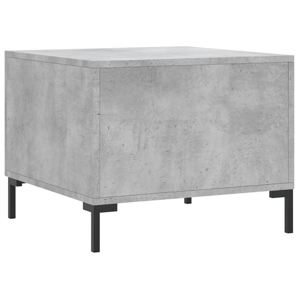 Coffee Table Concrete Gray 50x50x40 cm Wood Based Material