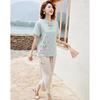 Paster New Chinese Style Embroidered Summer Outfit Set for Mothers