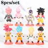 8/16/21Pcs Dragon Ball Z Set Super Son Goku Vegeta Broly Buu Action Figure Anime Figurines Ultra Instinct Model Gifts Toys