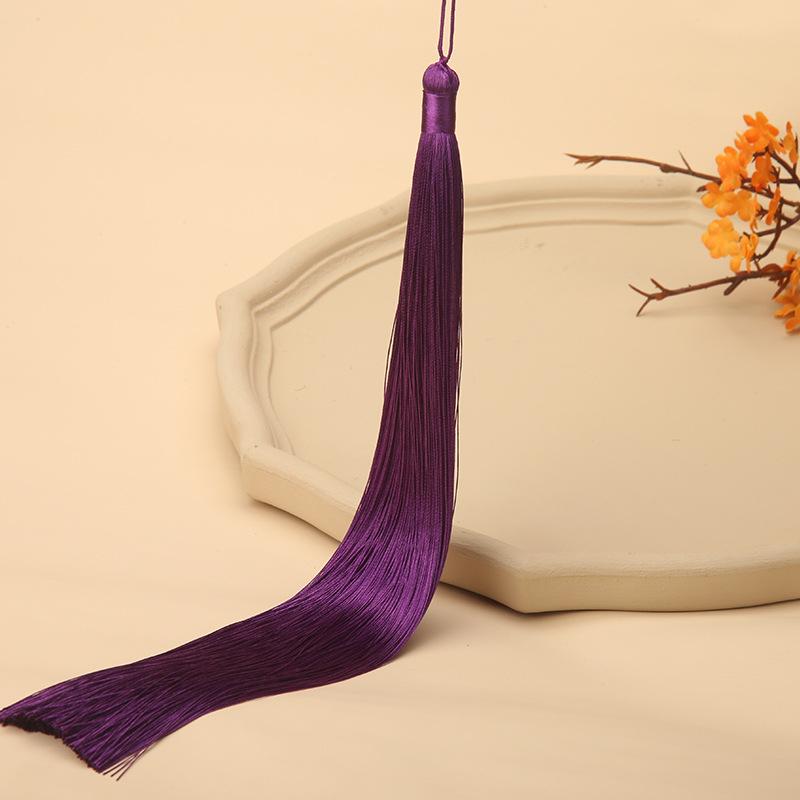 

3pcs Tassel Earrings 30cm Long Silk Tassel Trim Brush Charm Pendant for Jewelry Making DIY Handmade Crafts Findings Supplies 3PC 30cm tassel темно-фиолетового