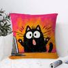 Cartoon Animal Print Cushion Cover, Invisible Zipper, Living Room Sofa Pillowcase