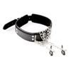 Leather Choker Collar with Nipples Breast Clamp Clip Chain Slave BDSM Sex Toys for Woman Couple Sex Tools Couples Adult Games
