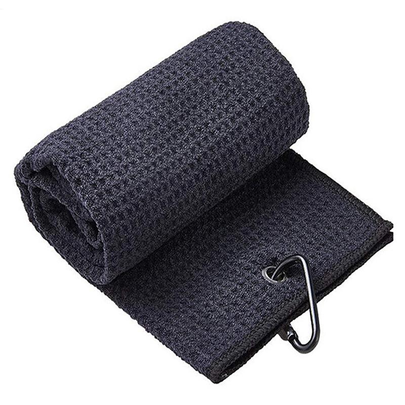 30X50cm Golfhandduk Med Krok 4 Färger Mikrofiberduk För Golfälskare Tillbehör