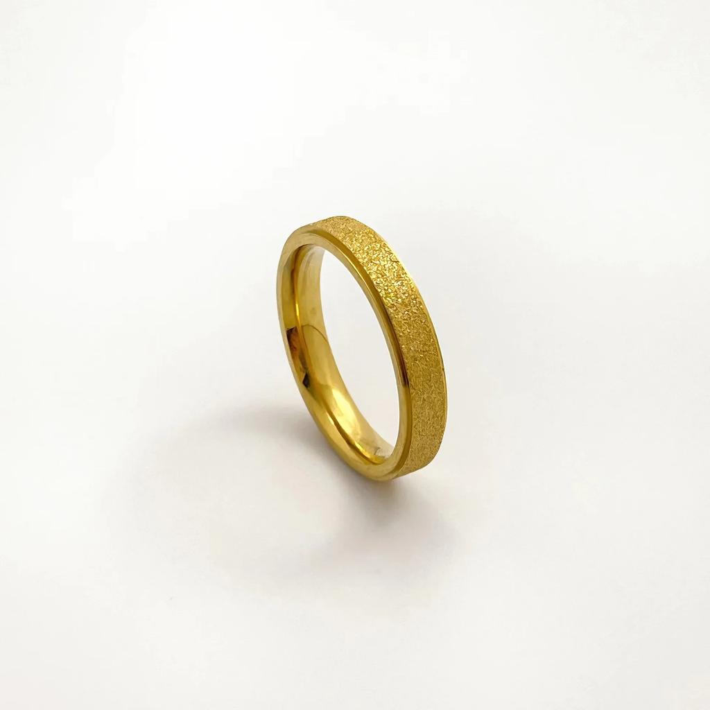 Light Luxury Feeling Titanium Steel Frosted Ring Feminine Temperament Minority Does Not Fade Ring Hand Jewelry Gift Creative