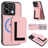 For Xiaomi Poco X6 5G/Xiaomi Redmi Note 13 Pro 5G Magnetic Case TPU+PU Leather Phone Back Cover with Detachable Card Holder
