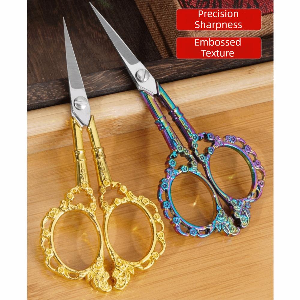 Stainless Steel Retro Scissors Antique Design Thread Cutter  Needlework Accessory