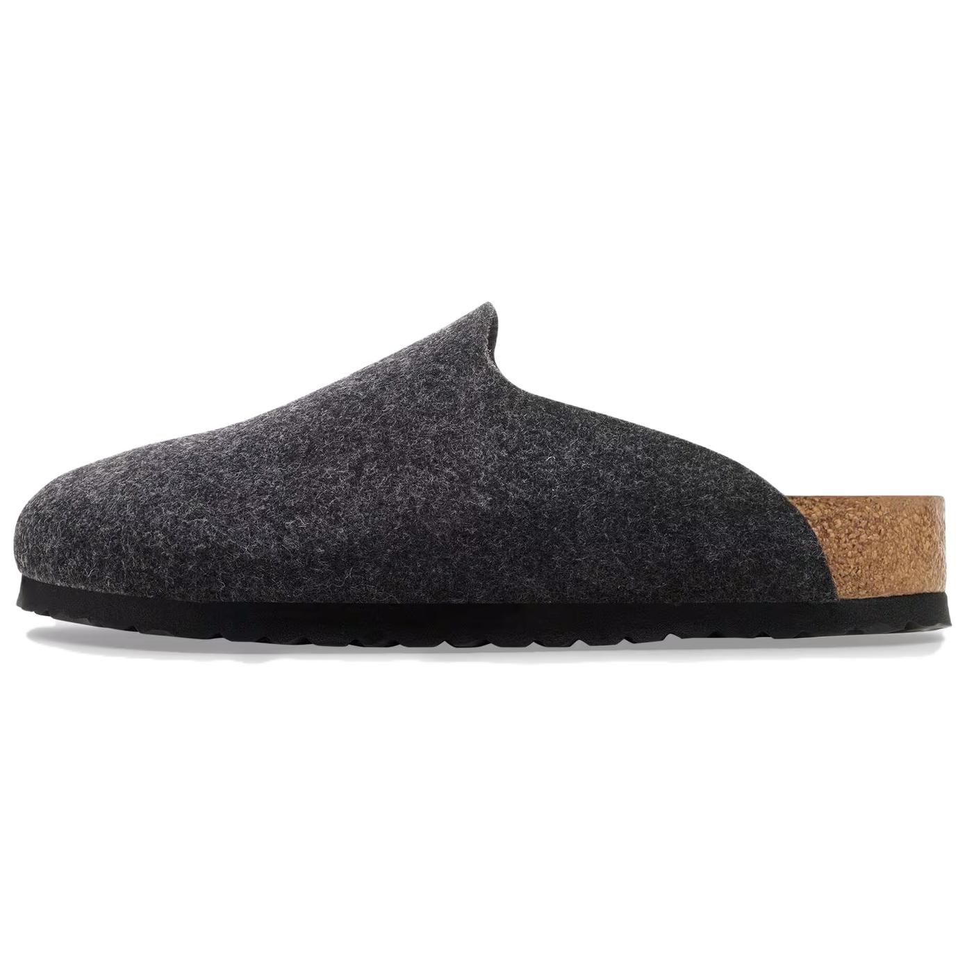 Birkenstock Amsterdam Closed Toe Slippers Unisex Black Gray Narrow 1030225 37