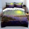 Swirling Sunlit Landscape Pattern. Bedding Sets Duvet Cover Sets Duvet Covers Pillowcases(1 * Duvet Cover 2 * Pillowcases, Without Duvet Insert)