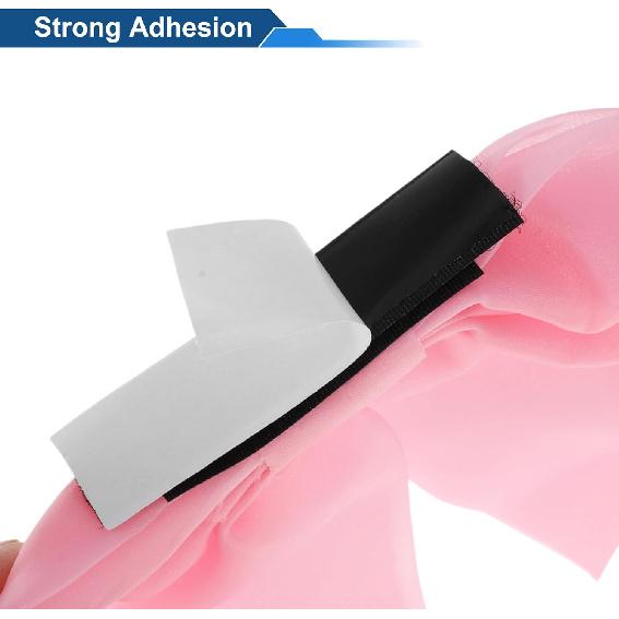 Motorcycle Helmet Accessories Decoration Large Bow for Motorcycle Bicycle Skiing Helmets Pink Mesh Sticker 1 Set