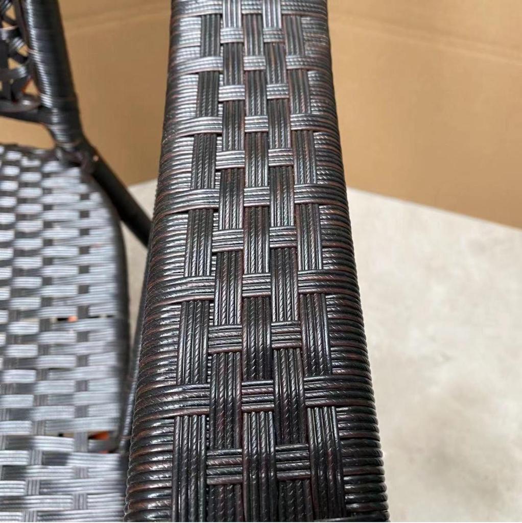 2024 Hand-Woven Rattan Lounge Set: Balcony Chair, Backrest, Coffee Table