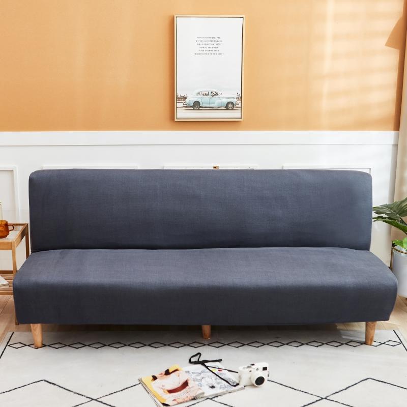 Moderní skládací potah na pohovku bez područek, kostkovaný elastický futon, velké sedadlo, potah na pohovku, přehoz do obývacího pokoje bez područek