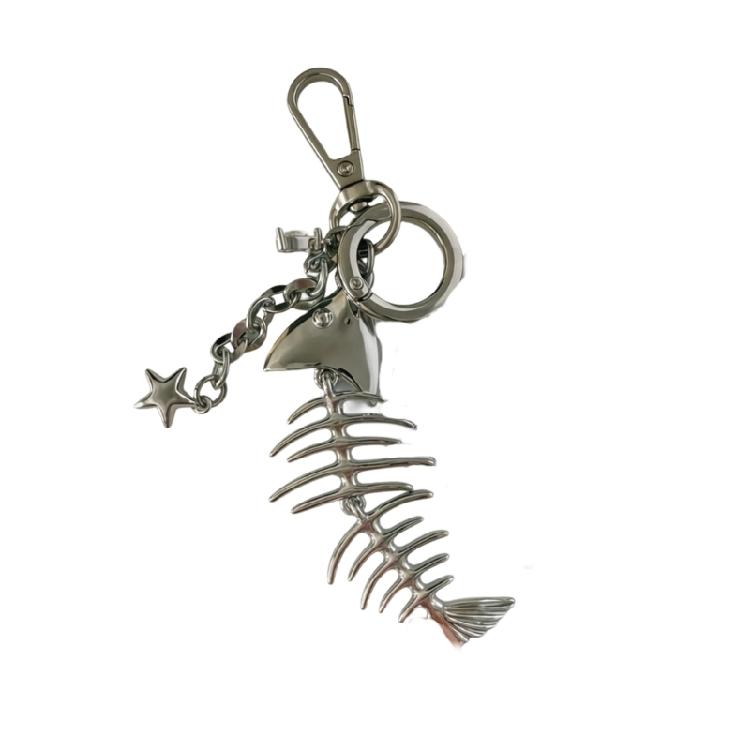 

Futuristic Fish Tail Key Ring Lightweight Metal Artwork Matching Casual Or Party Attire Perfectly Fashionable Key Holder 1