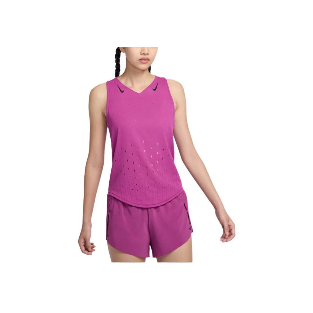 

Nike Aeroswift Dri-Fit Adv Fw24 Solid Moisture-Wicking Slim-Fit Versatile Sports Tank Top Women tops Hot-Purple-Red FN2505-518 XL
