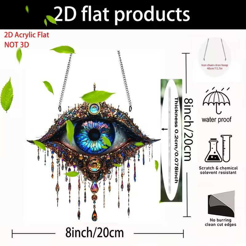 2D-Flachdesign, einteilige böse Auge Wanddekoration - Acryl Böhmischer Stil geeignet für Fenster, Veranda Heimdekoration