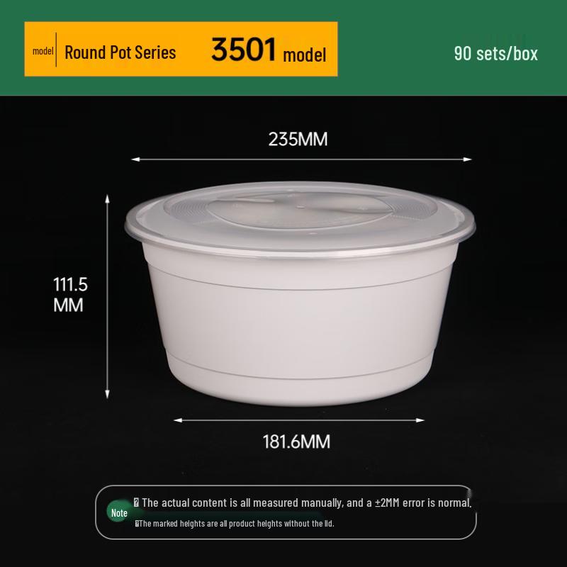 Einweg-Kunststoff-Runde Takeout-Boxen mit Deckel