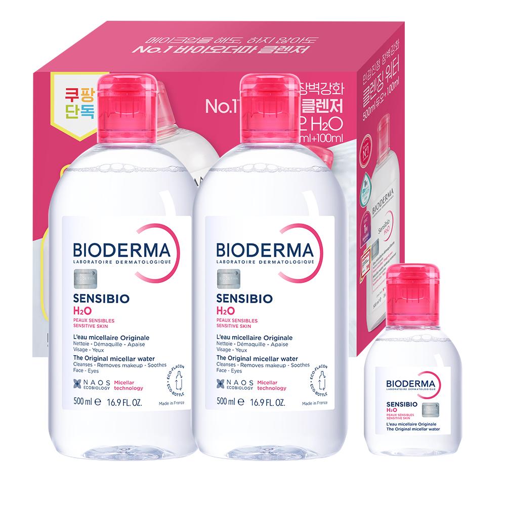 

[Bioderma] Sensibio H2O Micellar Water 500ml x 2pcs + 100ml