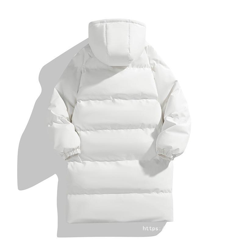 Down cotton clothes men's new winter thickened medium and long cotton clothes men's and women's large size hooded warm bread clothes